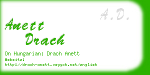 anett drach business card